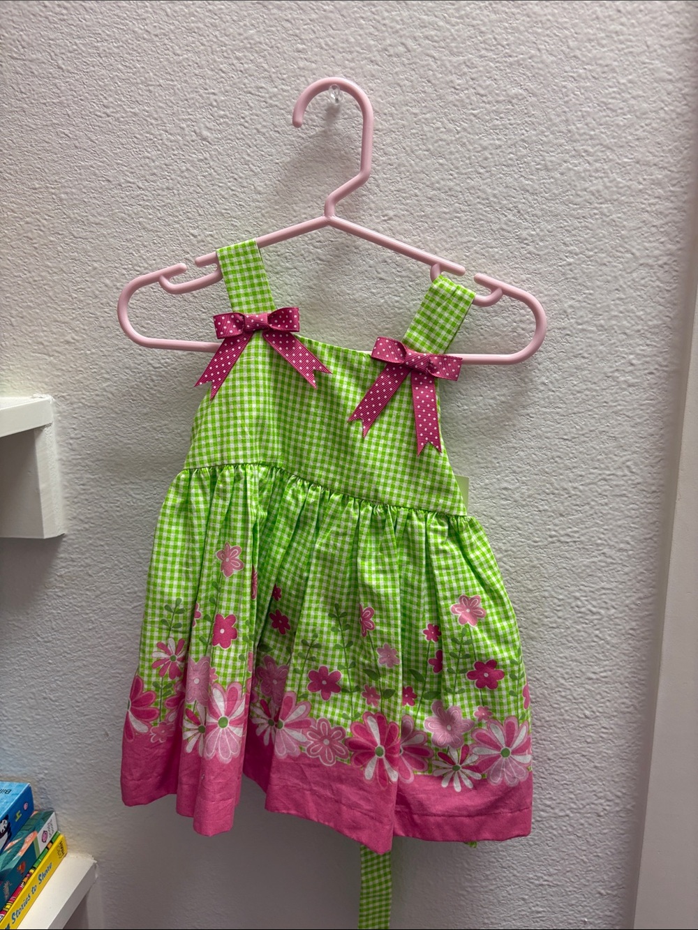 BONNIE baby Green and Pink sundress